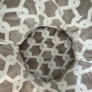Gray and White Patterned donut tunnel bed